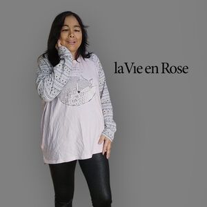 LA VIE EN ROSE WOMENS SIZE L/G Fox Home Is Where The Heart Is Pajama Top